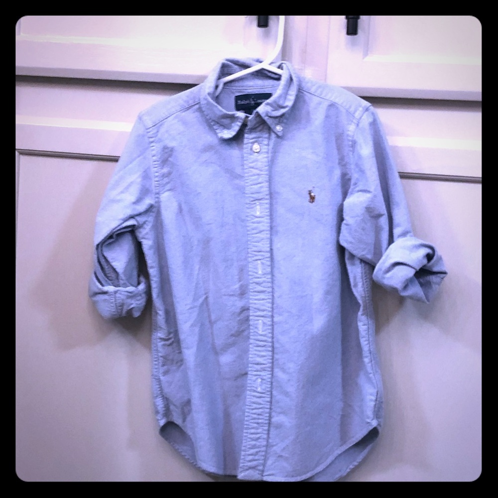 4/$30 Light Blue Ralph Lauren Button Down Shirt